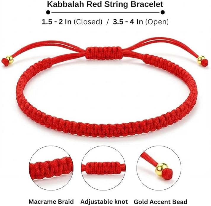 Rosey Kabbalah Red String Bracelet for Protection