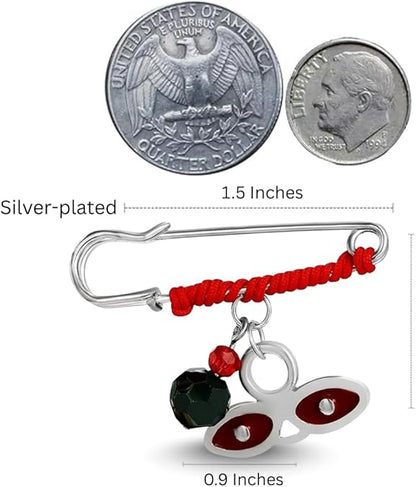 Lucy Pin with Azabache and Evil Eye Protection