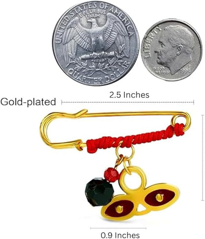 Lucy Pin with Azabache and Evil Eye Protection