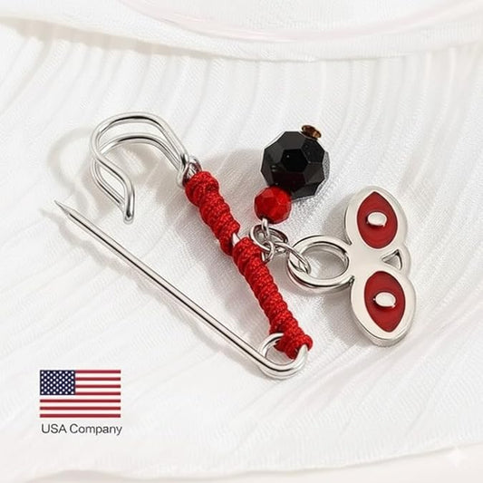 Lucy Pin with Azabache and Evil Eye Protection