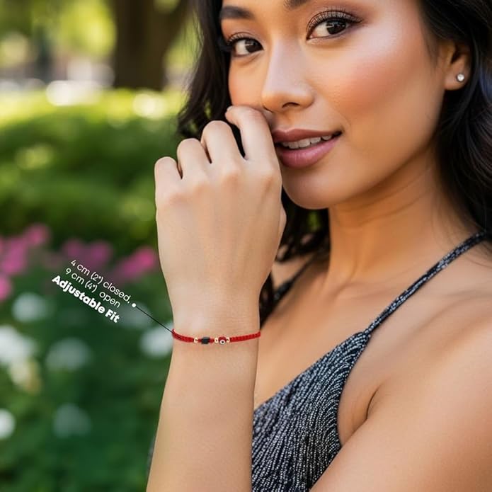 Red String Bracelet for Protection, Azabache Evil Eye Bracelet for Women & Men