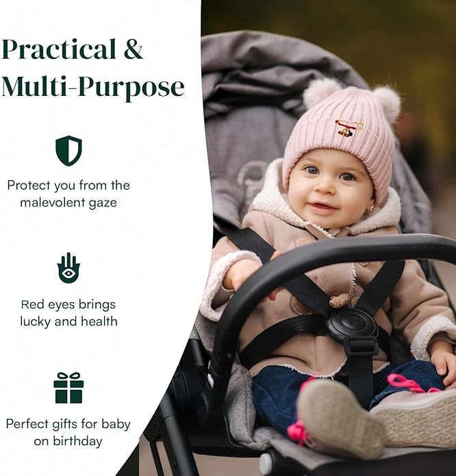 Lucy Pin with Azabache and Evil Eye Protection